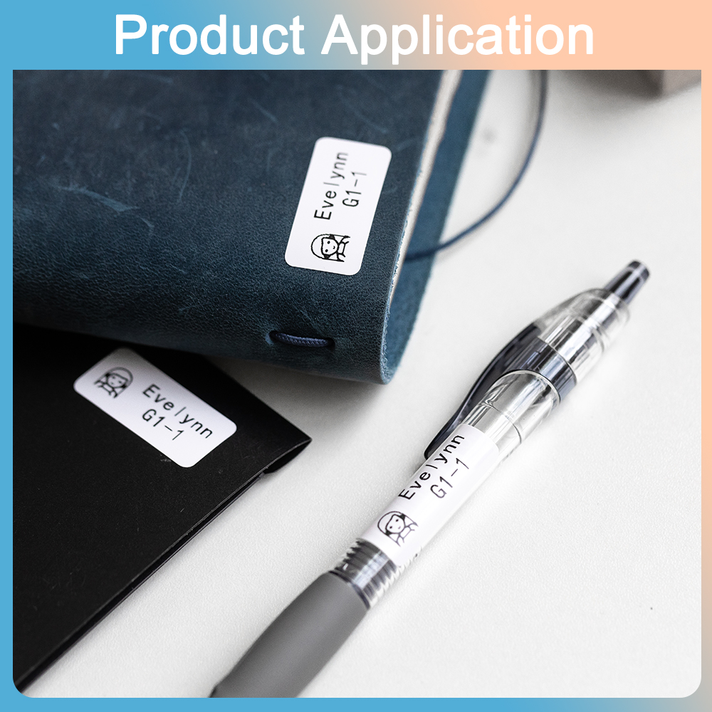 Phomemo D30 Bunte Etiketten Drucker Klebstoff Name Aufkleber Thermische Rollen Ticket Selbst-Cut Tag Hinweis für Markt Preis Hause ordentlich