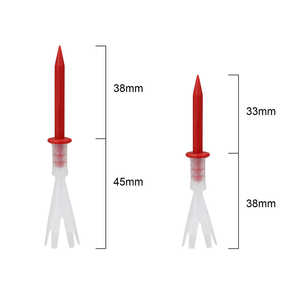 12Pcs Prong Tees กอล์ฟพลาสติก70 83มม.แรงเสียดทานน้อยกว่าอุปกรณ์