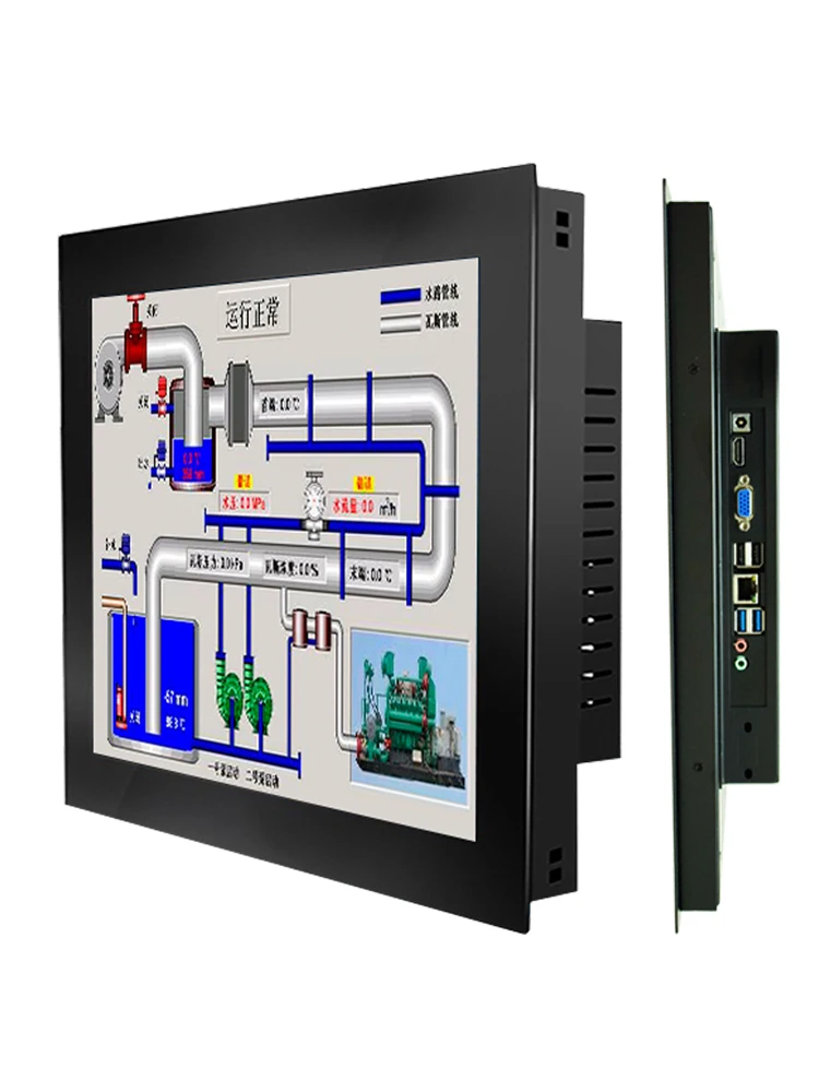 15 17 19 Inch Buckle Embedded Industrial Computer Tablet PC Panel All in One Core i3 with Resistive Touch Screen Built-in WiFi
