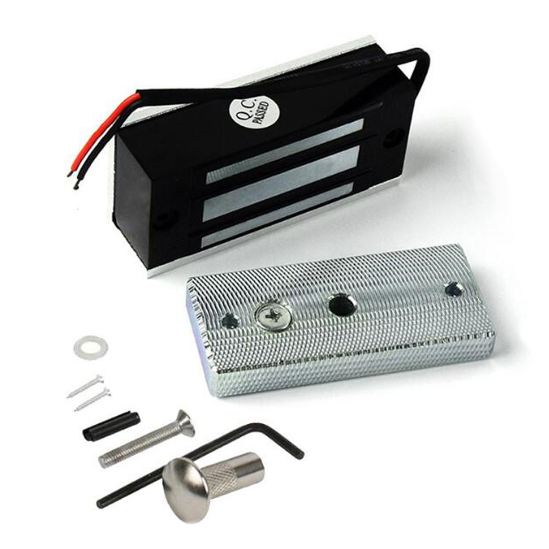 12V 60Kg Elektronik Listrik Kunci Magnetik Gagal Aman DC EM Kunci Memegang Kekuatan Elektromagnetik Mini M60 untuk Pintu Masuk Akses