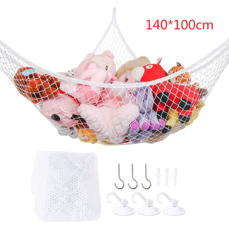 Mesh Net hamak zabawkowy narożnik wypchane zwierzęta dzieci Baby wiszący Organizer