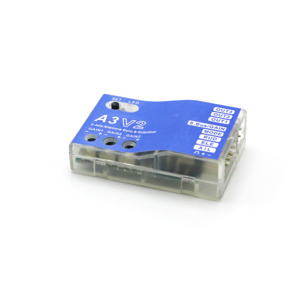3 แกน Gyro A3 V2 เครื่องบิน Flight Controller Stabilizer สําหรับเครื่องบิน RC FIXED-Wing Copter