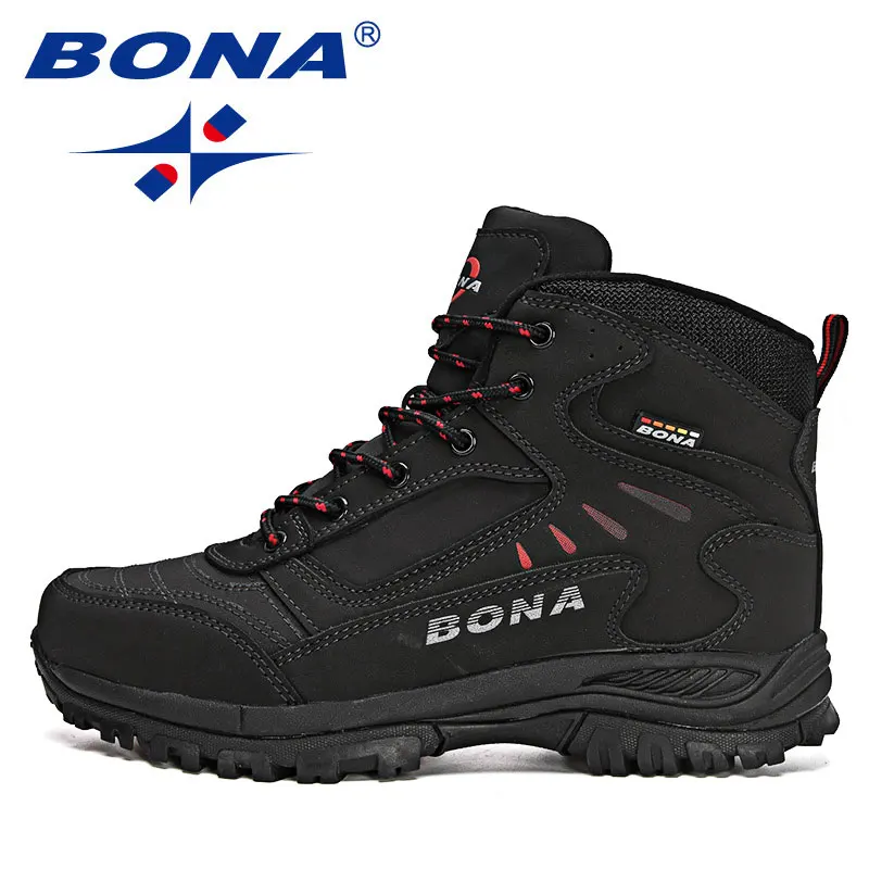 BONA-Botas de felpa de alta calidad para hombre, botines cálidos de nieve, zapatillas de deporte de cuero, Mansculino, invierno, 2022