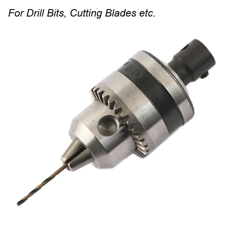 Mini Electric Drill Chuck 1.5-10mm Mount B12 Taper Connector Rod Motor Shaft Chuck For Drill With Adapter Key Wrench Power Tool