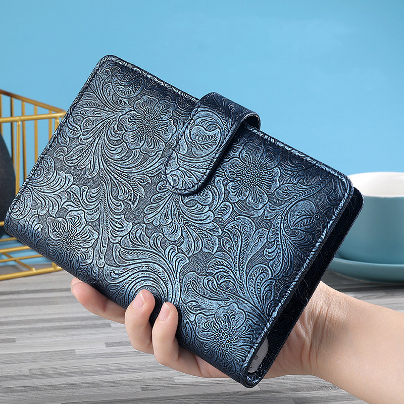 Carpeta de cuero PU con relieve Vintage A6/A5, cubierta para cuaderno, Agenda, planificador, cubierta de papel, papelería escolar