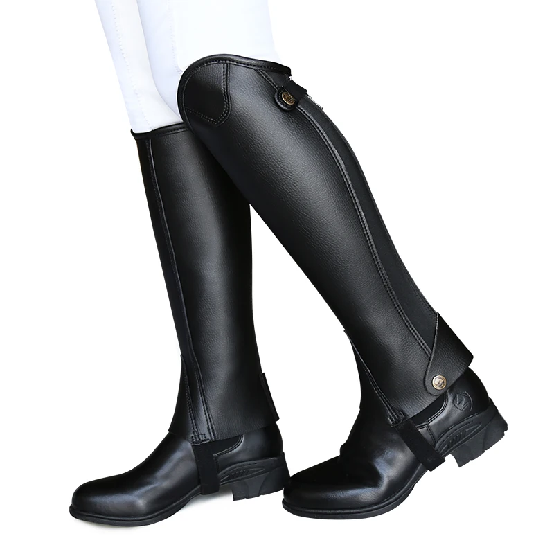 Mikrofaser bionic leder halb-chaps für erwachsene und kind pferd reiten halb-chaps frauen und mann