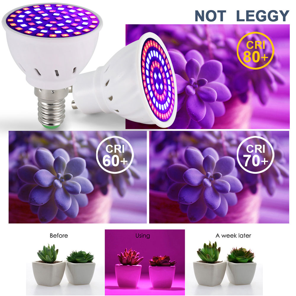 3 pçs/lote led cresce a luz e27 e14 mr16 gu10 led espectro completo estufa hidropônica semeadura crescer planta lâmpada flor iluminação interior