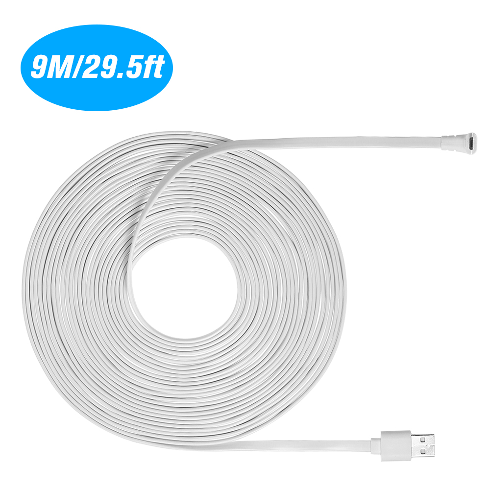 2 m/6 m/9 m Lade-Stromkabel, passend für Arlo Pro/Arlo Pro 2/Arlo GO/Arlo Light, wetterfestes Kabel, Micro-USB-Kabel aus Aluminiumlegierung