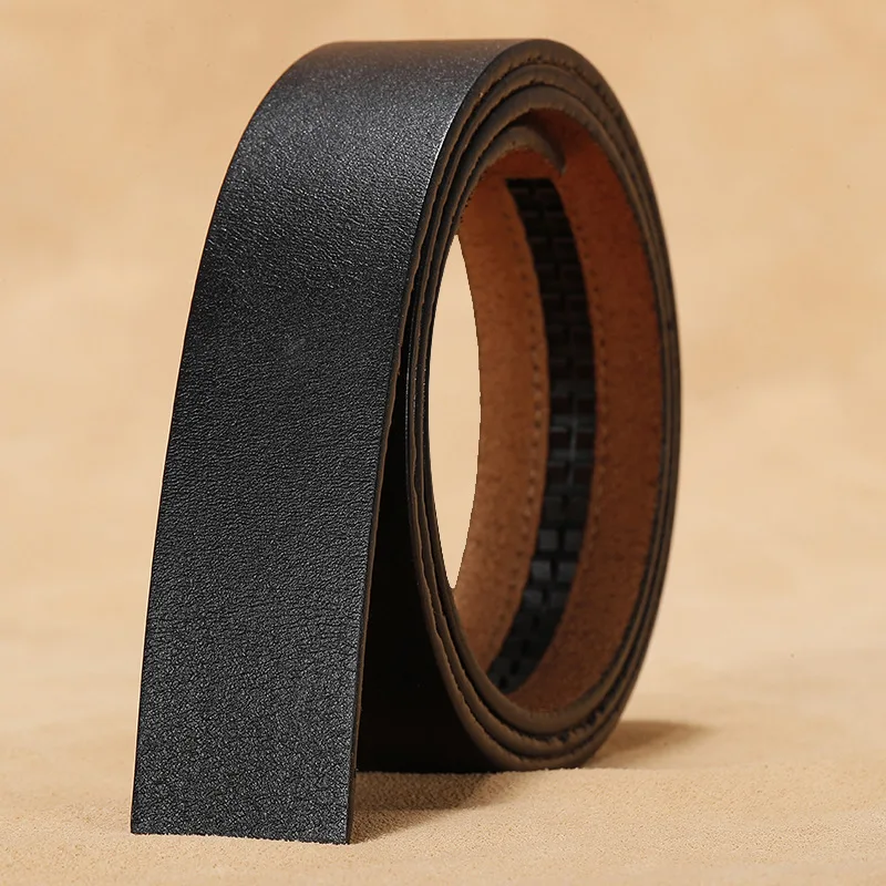 Cinto de couro de vaca de alta qualidade masculino fivela automática sem fivela moda cinto de couro genuíno para homem sem fivela