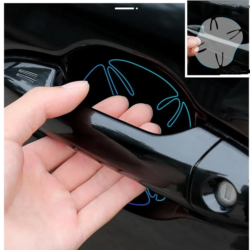 4 Buah Stiker Pelindung Pegangan Pintu Mobil Universal untuk BYD F3 F0 S6 S7 E5 E6 M6 G3 F3 G5 T3 13 Lifan X60 X50 620 320 520 125CC