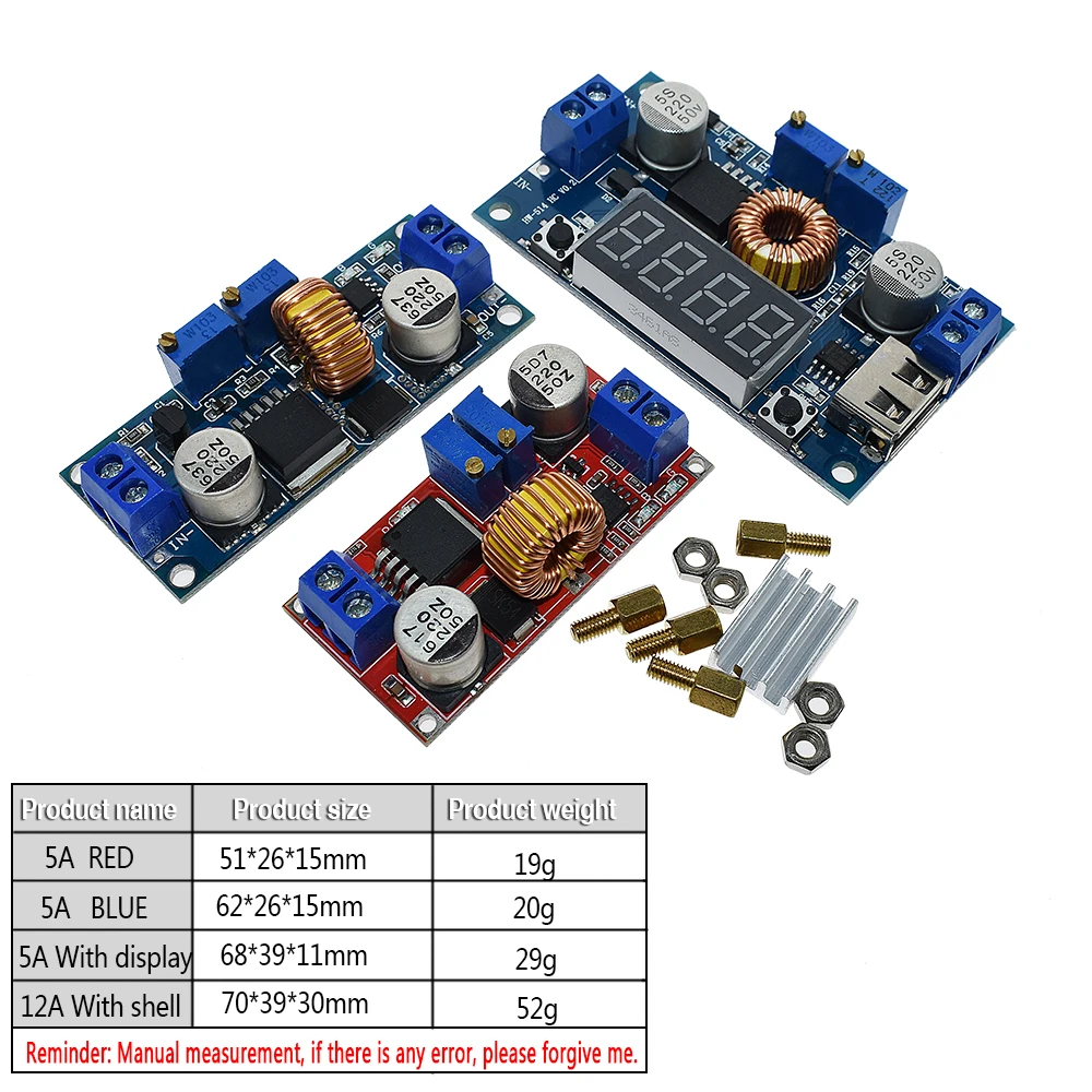 Ban đầu 5A DC DC CC CV Pin Lithium chức Bo Mạch Sạc LED Bộ Chuyển Đổi Nguồn Điện Lithium Sạc Chức mô đun XL4015
