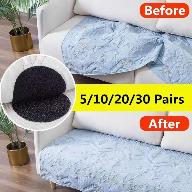 60 มม.Strong Self กาวไนลอน Hook Dots สติกเกอร์กาวเทปสําหรับผ้าปูที่นอนโซฟาพรม Anti SLIP MAT