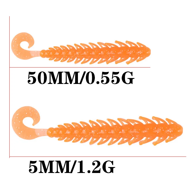 10 Mồi Mùi Con Sâu Mồi Dụ Cá Ấu Trùng Silicone Nhân Tạo Mồi Câu Mềm 6.5Cm 5Cm Bass Pike Jigging Wobbler pesca Swimbaits