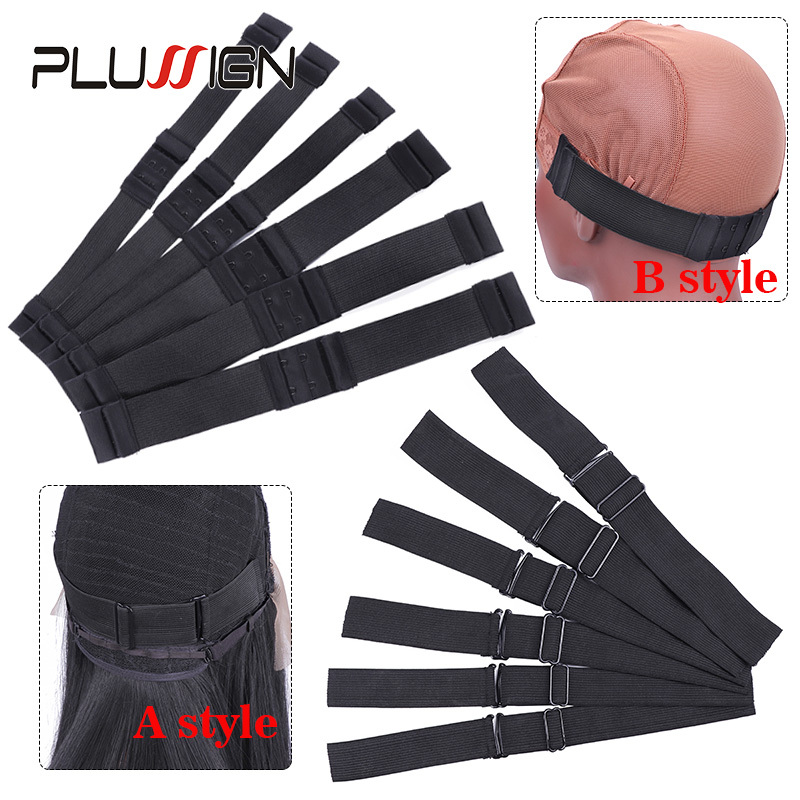 5 uds Plussign banda elástica ajustable para pelucas costura banda de peluca negra 2,5 Cm, 3 Cm, 3,5 Cm de ancho accesorios de peluca peluca Material fijo