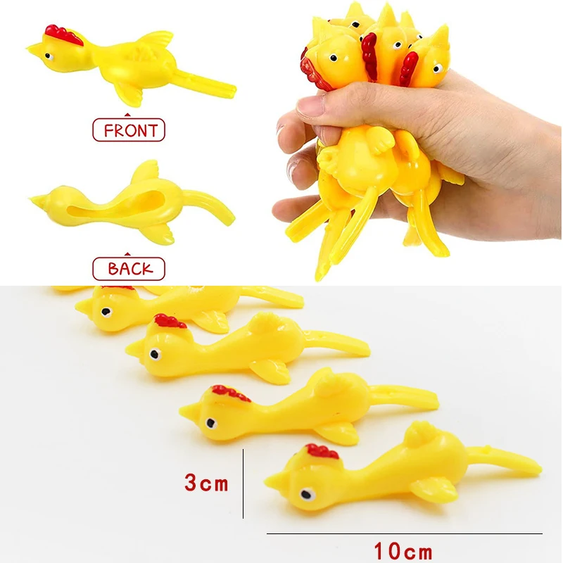 4-15 Chiếc Súng Cao Su Cao Su Gà Fidget Đồ Chơi Flingers Co Giãn Bắn Tắt Thổ Nhĩ Kỳ Mới Lạ Các Loại Giảm Căng Thẳng Cho Trẻ Em Và Người Lớn đồ Chơi