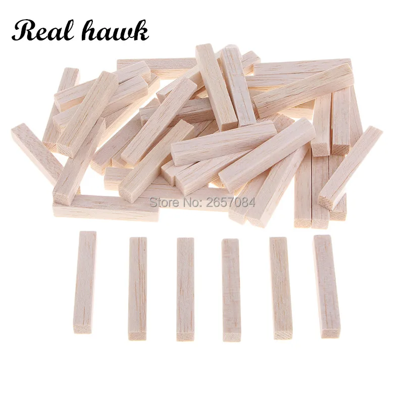 4X4X50/80/100/130/150 Mm Vuông Gỗ Balsa Dính Bằng Gỗ Dowel thanh Chặn Cho Trẻ Em Làm Mô Hình Đồ Trang Trí DIY