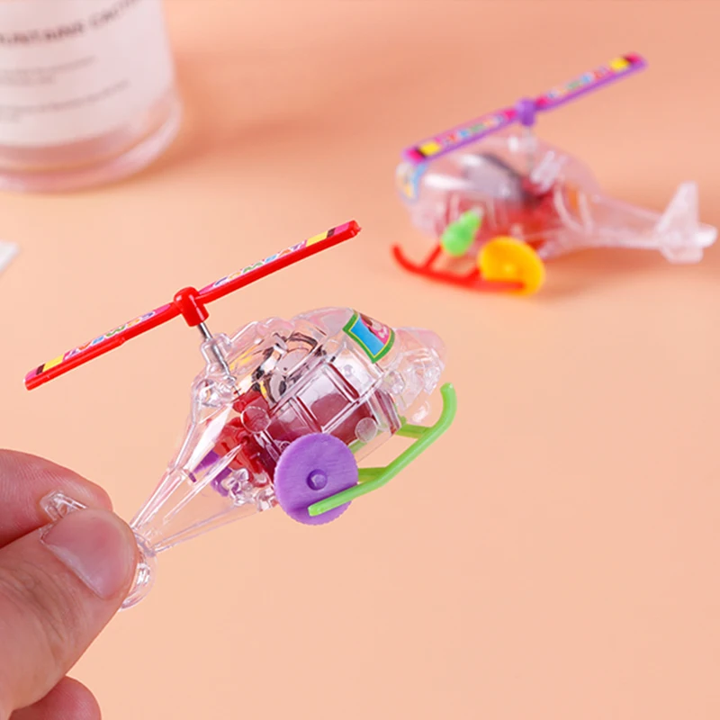 Mới Lạ Và Thú Vị Gió-Lên Đồng Hồ Đồ Chơi Trong Suốt Mini Máy Bay Trực Thăng Kéo Về Đồ Chơi Trẻ Em Trẻ Sơ Sinh Tập Bò Đồ Chơi