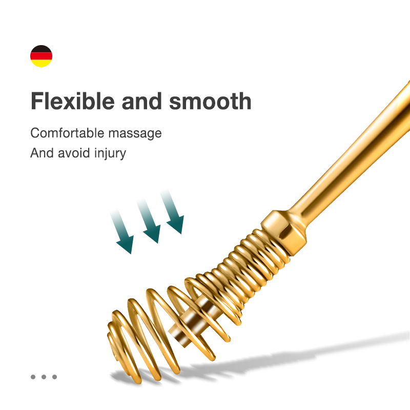 Remoção de cera de ouvido MR.GREEN 360 °   Espiral massagem orelha picareta limpador de canal de ouvido design flexível de aço inoxidável ferramentas de cuidados com os ouvidos