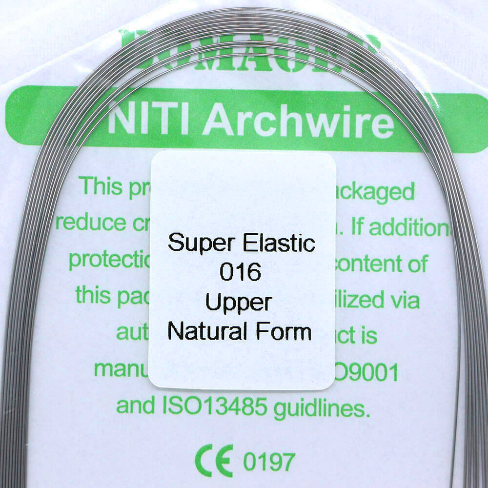 จัดฟัน Nitinol Arches 5 แพ็ค Super Elastics ทันตกรรมลวดธรรมชาติรูปแบบ Niti รอบ Arch สายไฟทันตแพทย์วัสดุการแก้ไข
