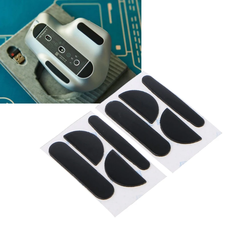 2 Bộ Cho MX Master 3S Bo Tròn Các Cạnh Cong Chuột Chân Chuột Trượt Miếng Lót Chuột Không Dây Chơi Game Bàn Chân thay Thế