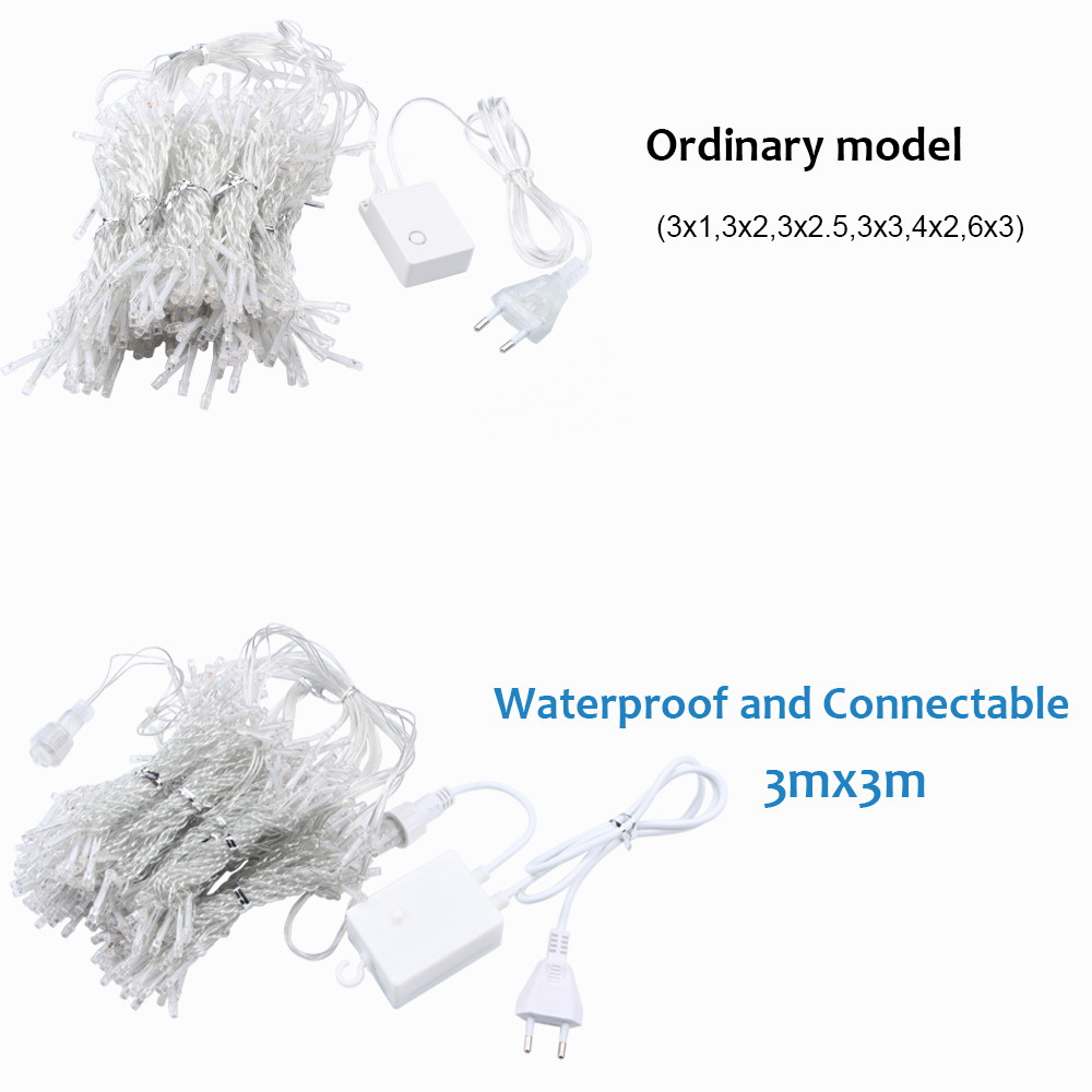 Led 고드름 커튼 문자열 조명 요정 크리스마스 조명 갈 랜드 크리스마스 신년 웨딩 홈 룸 파티오 파티 장식