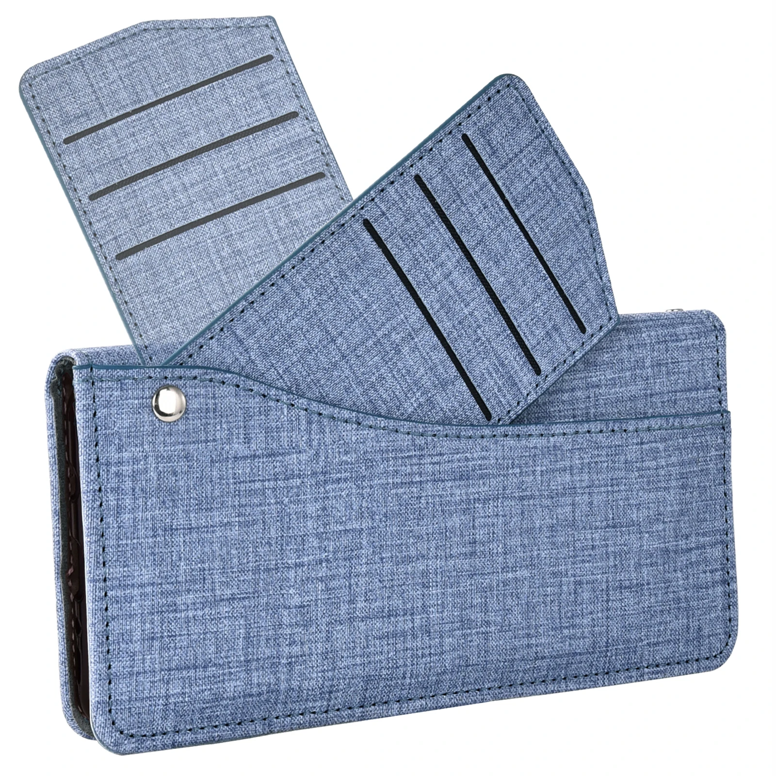 Casing Ponsel Dompet Berputar Pola Jean untuk TCL Revvl 4 Revvl 4 Plus Revvl 5G Sampul Kulit Volta