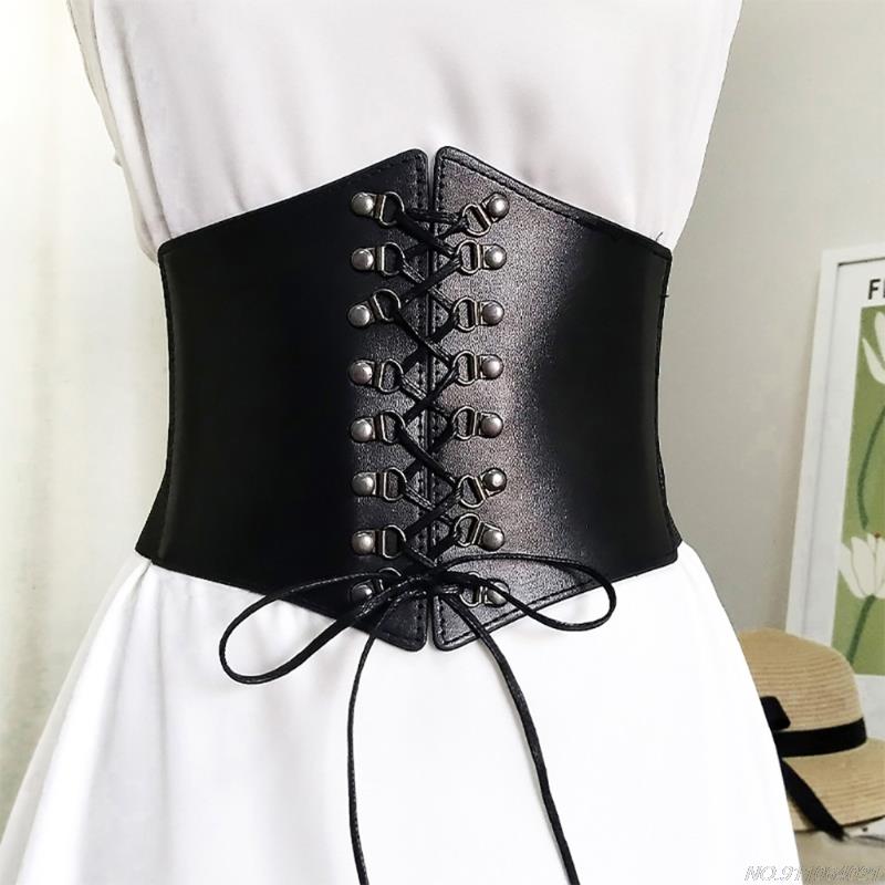 Cinturones para vestidos mujer, hebilla cintura, corsé ancho cuero Pu, cinturones adelgazantes para cuerpo, cintura elástica, por mayor