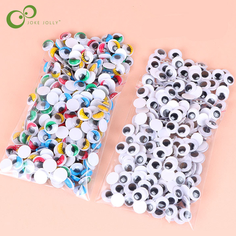 100 pces/200 pces auto-adesivo googly wavgle olhos para diy scrapbooking projetos de artesanato diy bonecas acessórios olhos brinquedos artesanais gyh