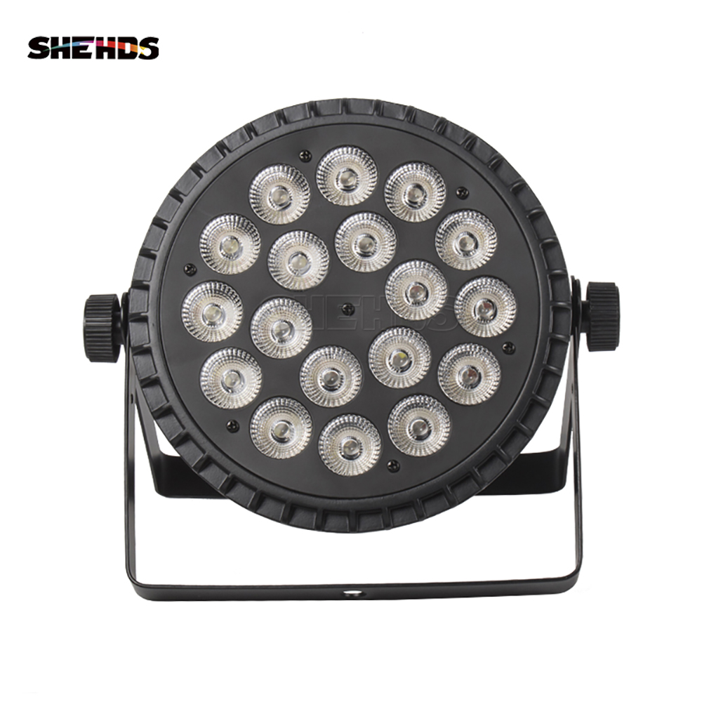 SHEHDS 4 pièces en alliage d'aluminium LED plat Par 18x12W RGBW/18x18W RGBWA + UV LED éclairage DMX512 Disco lumières de noël DJ public