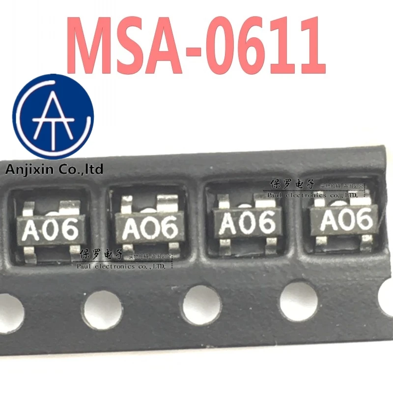 AMPLIFICADOR DE MSA-0611-TR1 100% original y newRF, pantalla de seda de MSA-0611, A06 SOT-143, stock real, 10 piezas