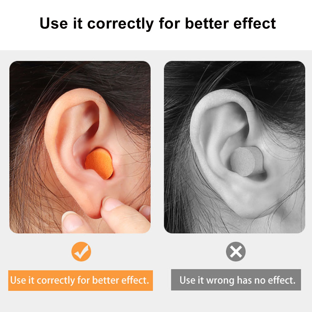 3M 1100 Bullet-Ohrstöpsel aus Schaumstoff, geräuscharm, Schlaf-Ohrstöpsel, Orange