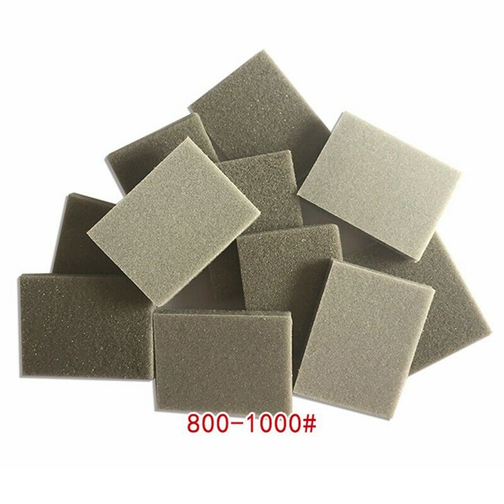 20 pezzi spugna levigatura blocco carta vetrata per molatura a secco e bagnato 300-400 500-600 800-1000 1200-1500 grana tamponi per lucidatura carta vetrata abrasiva