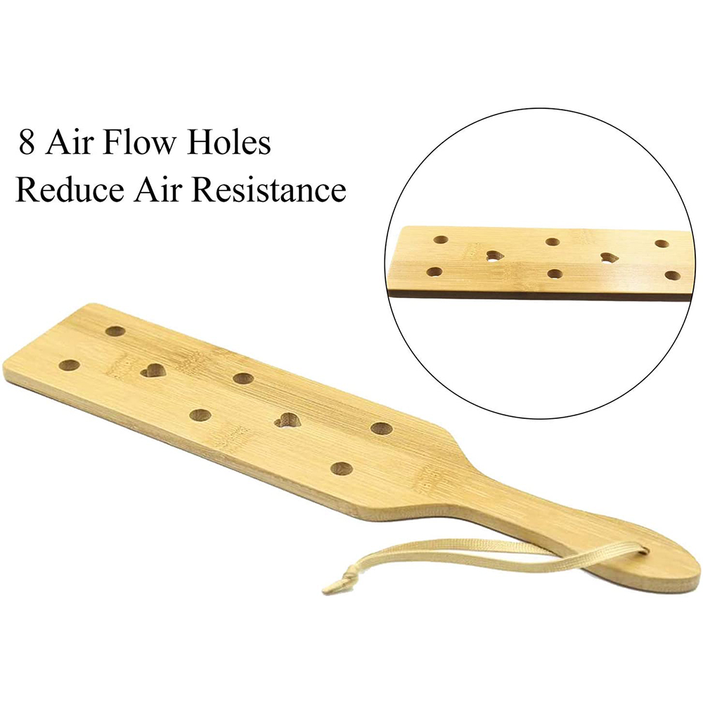 13.4Inch Gỗ Tre Mái Chèo Nhẹ Mỏng Gỗ Mái Chèo Với Luồng Không Khí Lỗ Cho Ánh Sáng Chơi, Cưỡi Ngựa Cưỡi Ngựa Bát