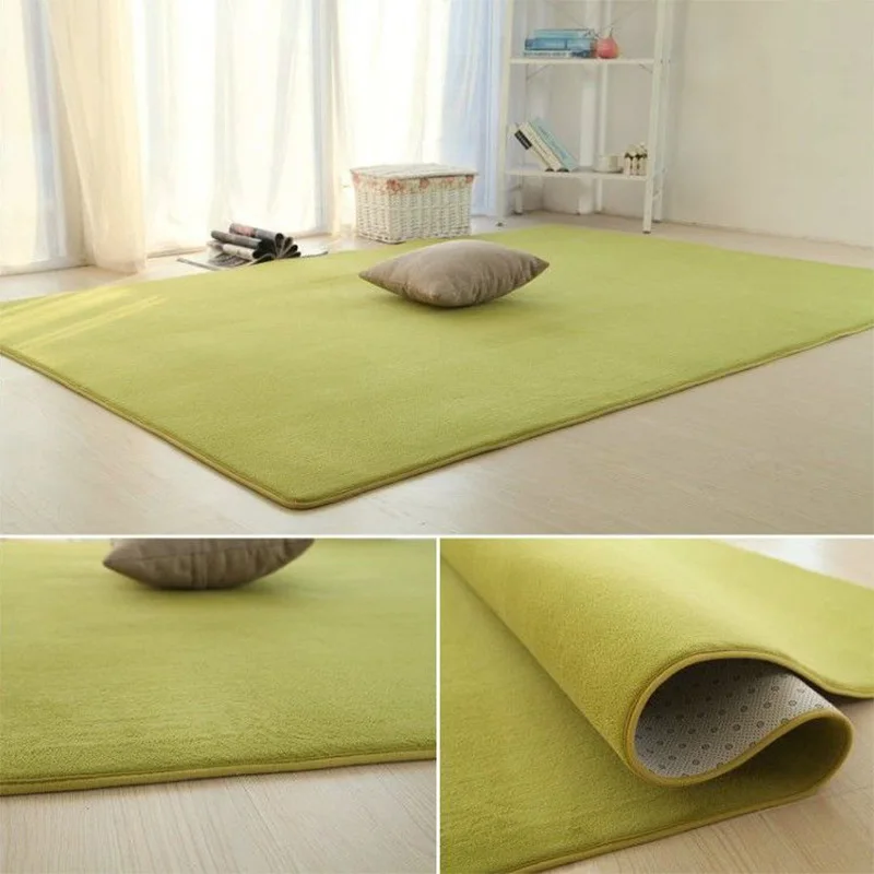 Alfombras antideslizantes para el pelo para sala de estar, alfombra peluda de terciopelo grueso de Color sólido, alfombras mullidas rosas para niños, decoración moderna para el hogar