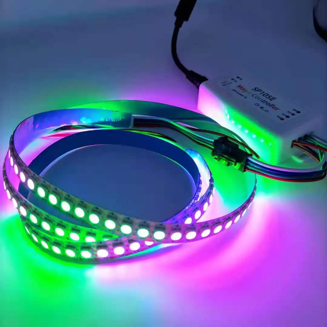 12V LED Piksel Strip Dream Magic Color WS2815B 5050RGB LED Strip 1 Led A Cut Unit 30 60 144 Led/M Alamat + Kontrol + Adaptor