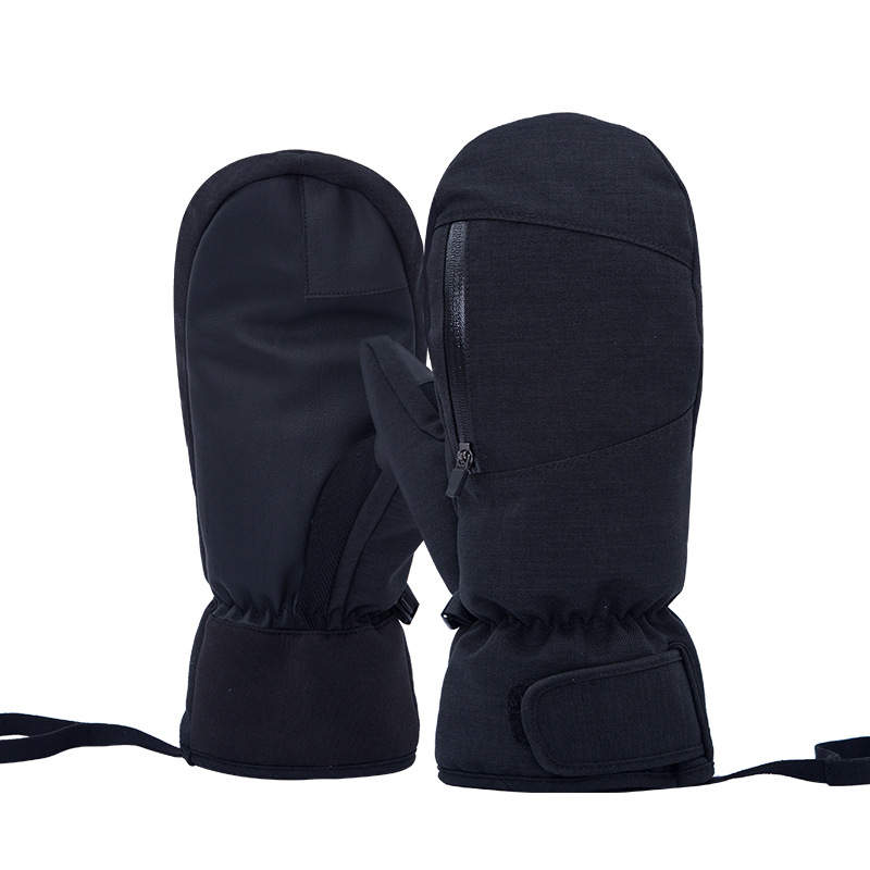 Männer Frauen Winter Skifahren Snowboarden Können Touchscreen Wasserdicht Thermische Dicken Schnee Handschuhe Schneemobil Handschuhe Schwarz Weiß Grau