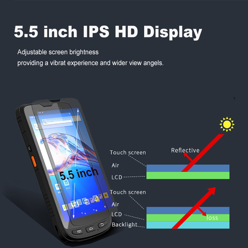 RUGLINE Octacore Android 10 Mobile Data Collector 1D 2D Barcode Scanner IP67 Rugged Handheld PDA UHF RFID Reader with 4G RAM 64G