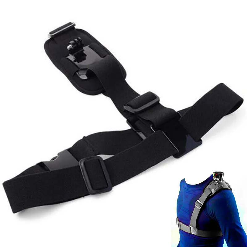 Go pro อุปกรณ์เสริมสายคล้องไหล่สําหรับ Gopro Hero 10 9 7 5 4 3 2 SJ4000 Eken H9 กล้องสายรัดเข็มขัดอะแดปเตอร์