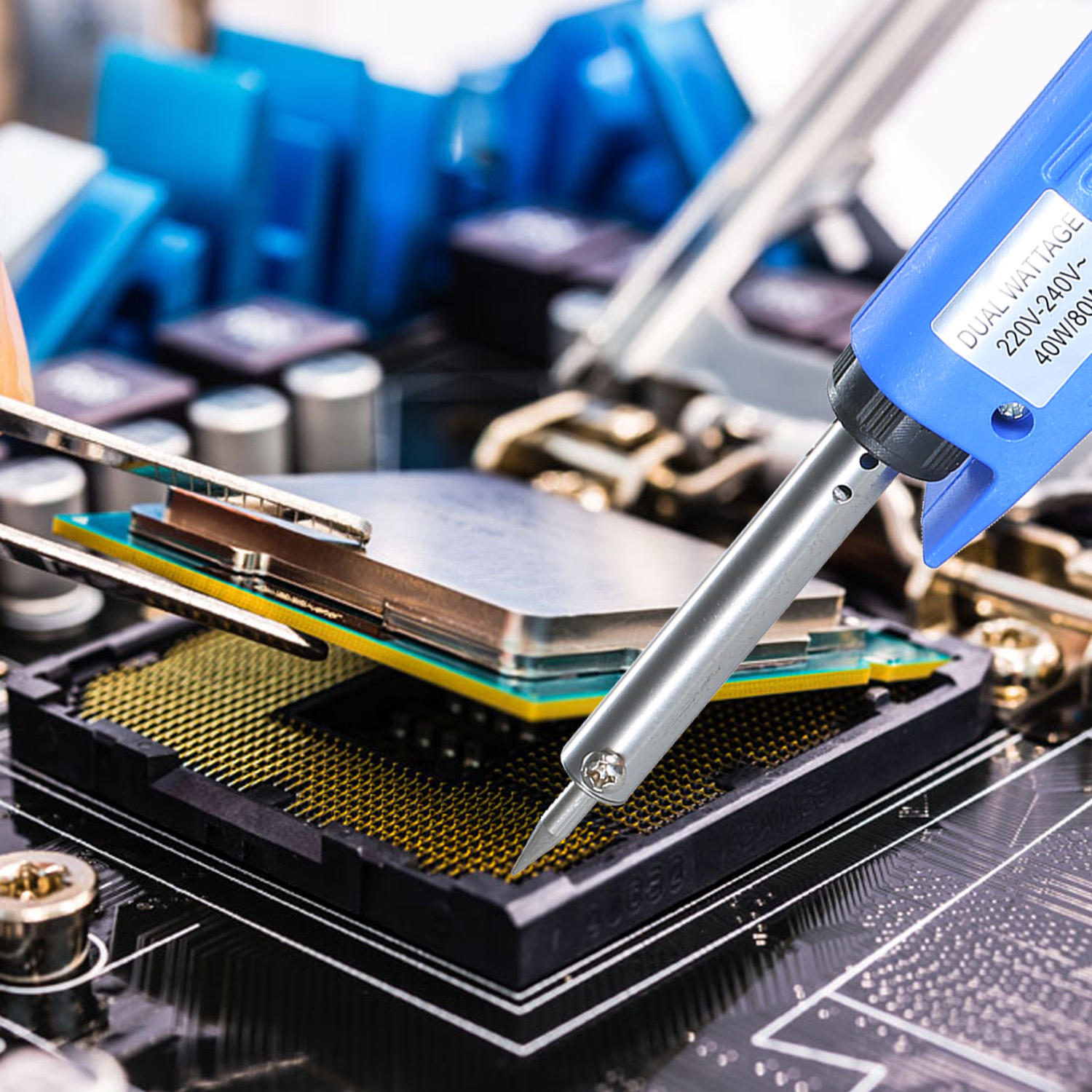 KKMOON – fer à souder électrique professionnel Double puissance, 220V-240V 40W/80W, pistolet à souder réglable