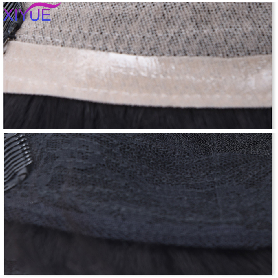 XIYUE メンズウィッグ男性用ショートヘア合成天然ヘアパッチ