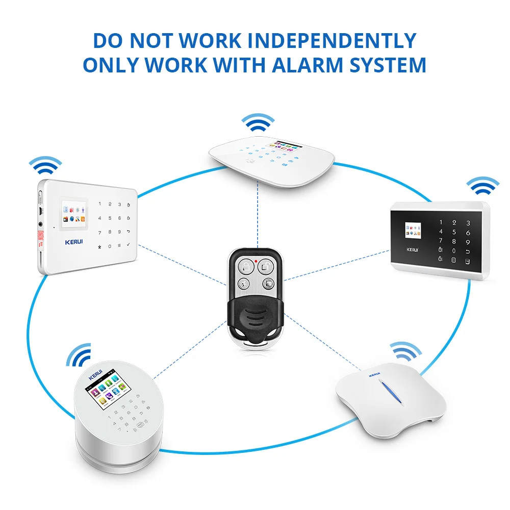 RC528 433MHZ Wireless Remote Controller Metal Keychain for W181 W184 W204 Home Security WIFI GSM Alarm System