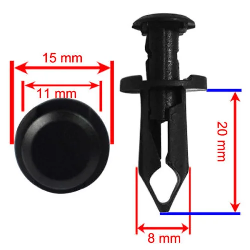 100 Chiếc ATV 8Mm Ốp Lưng Dây Đinh Tán Kẹp Xe Bình Giữ Fairing Đầm Body Viền Bảng Điều Khiển Ốc Vít Cắm Cho Polaris Dân Thể Thao XP Biệt Động RZR