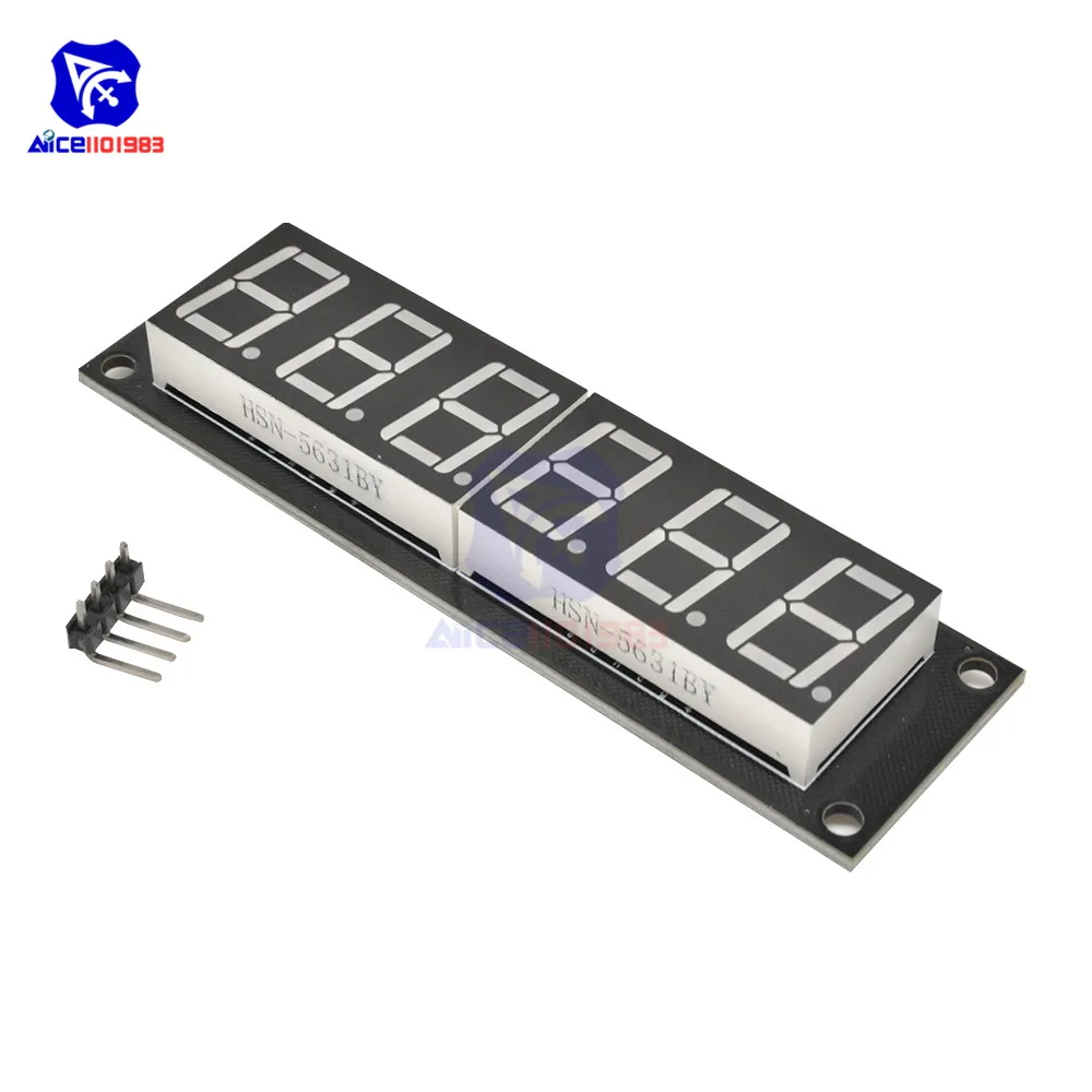 Diymore TM1637 6 Bits 7 segmentos 0,56 pulgadas módulo de pantalla LED Digital interfaz de E/S 5 colores disponibles para Arduino