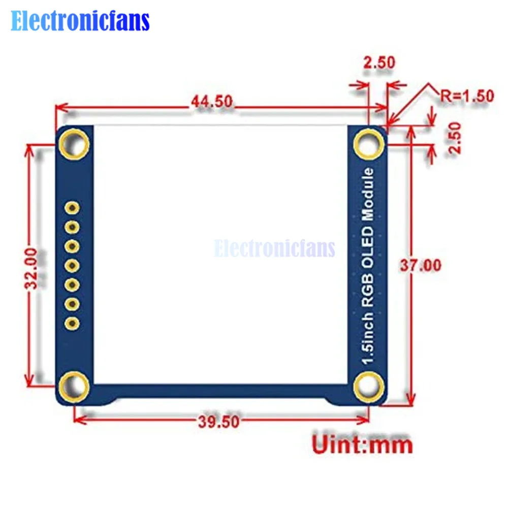 1,5 zoll RGB OLED Display Modul SSD1351 Fahrer 128X128 16-bit Hohe Farbe Display Unterstützt für Raspberry Pi /Arduino/STM32