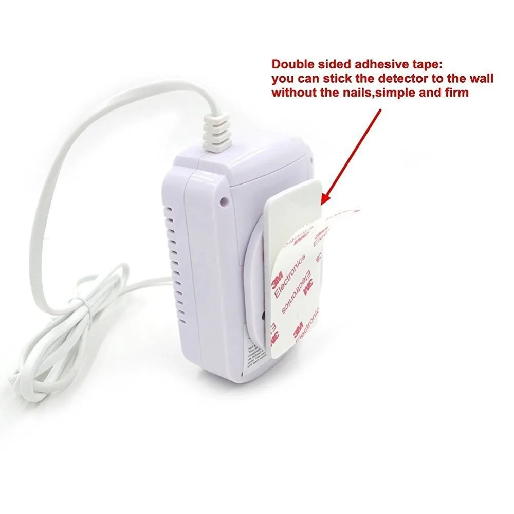 GASDETEKTOR Sprachwarnung Küchenalarm-Kit Unabhängiger EU-Stecker in brennbarem, natürlichem LCD-Display GASLEECK SENSOR Alarm