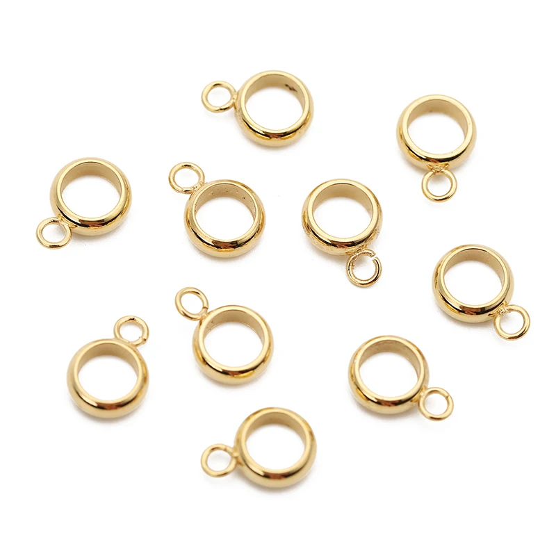 30 ชิ้น/ล็อตจี้สแตนเลสตัวเชื่อมต่อ Bail Clasps ทองสีจี้คลิป Pinch สําหรับ DIY สร้อยคอผลการค้นหาเครื่องประดับทํา