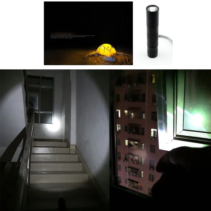 Potente linterna LED de 1600lm, linterna de Flash 18650, linterna portátil de 5 modos, Linterna LED para acampar