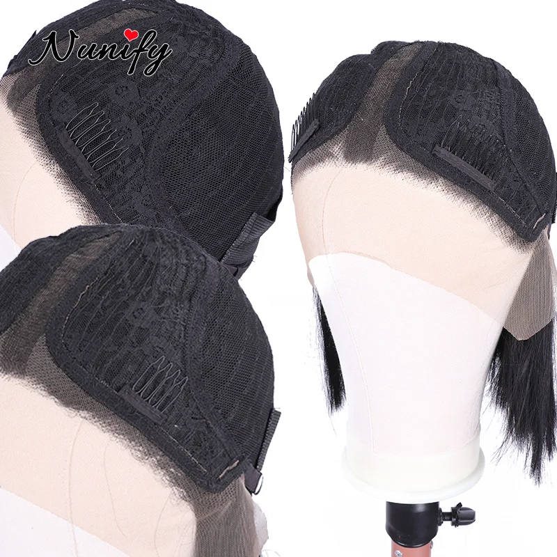 Nunify Tóc Giả Lược Kẹp 4 Răng Tóc Kẹp Thép Không Gỉ Tóc Giả Kẹp Combo Snap Clip Với Cao Su Cho Tóc nối Dài