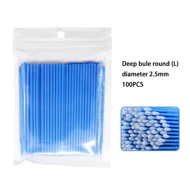 100Pcs/set Disposable Colorful Cotton Swabs Eyelash Brushes Cleaning Swab Extension Cosmetic Tool for Make up Stick Eyelash