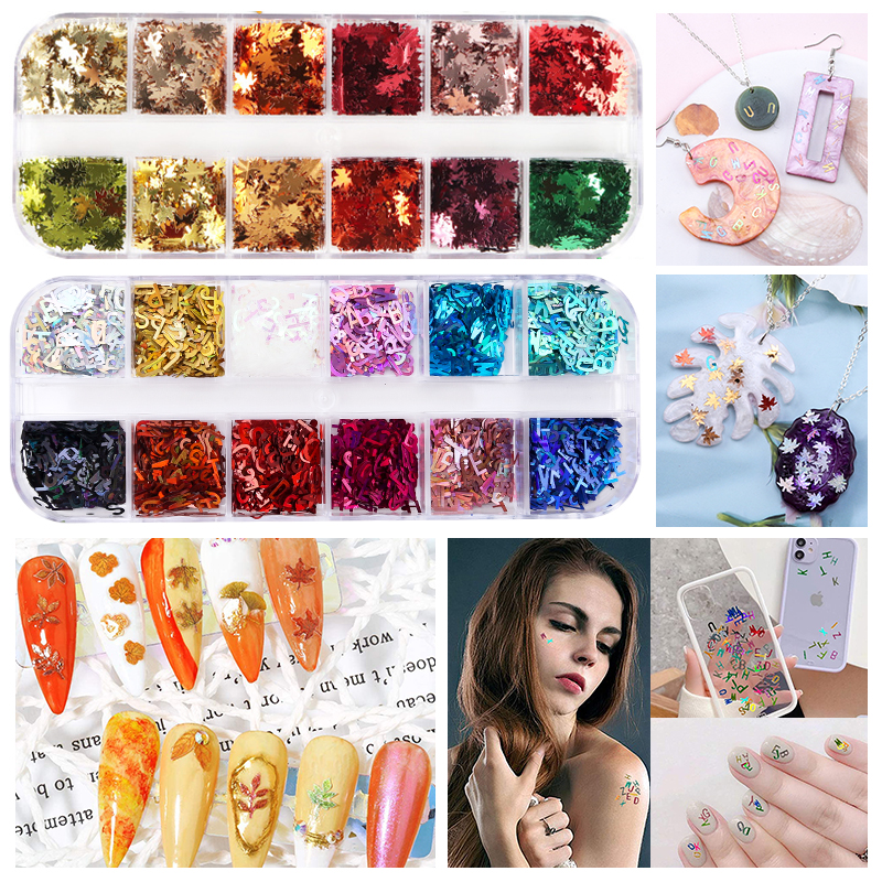 Lantejoulas acessórios de resina flocos de argila de polímero enchimento resina epóxi glitter pó material de enchimento de unhas para fazer jóias diy